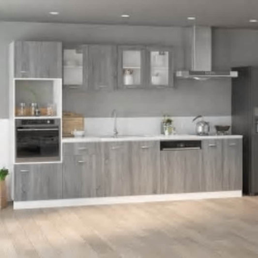 Armadio Microonde “Lyon” Grigio Sonoma 60x57x207 cm - homemem39