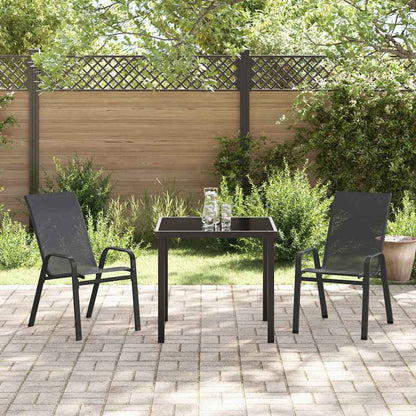 Set da Pranzo per Giardino 3 pcs Nero | homemem39