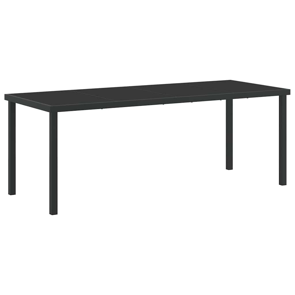 Set da Pranzo per Giardino 7 pz Nero | homemem39