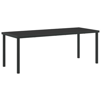Set da Pranzo per Giardino 7 pz Nero | homemem39
