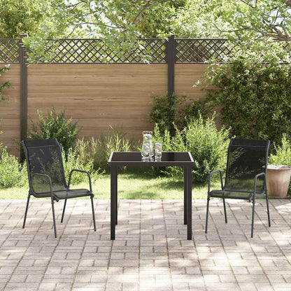 Set da Pranzo per Giardino 3 pcs Nero | homemem39