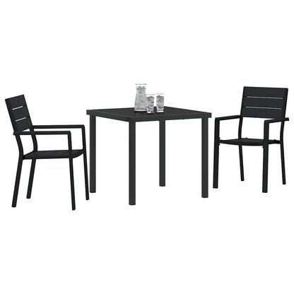 Set da Pranzo per Giardino 3 pcs Nero | homemem39
