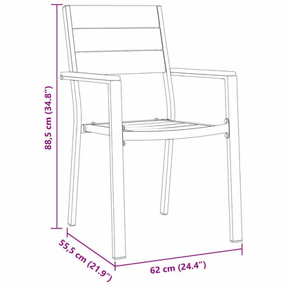 Set da Pranzo per Giardino 3 pcs Nero | homemem39