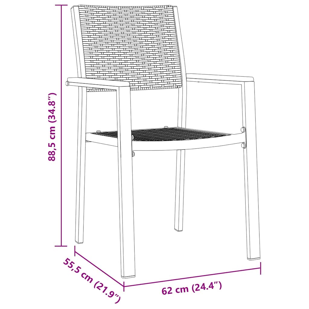 Set da Pranzo per Giardino 5 pcs Nero | homemem39