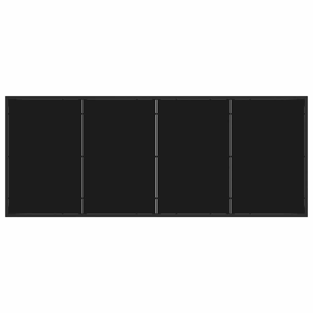 Set da Pranzo per Giardino 7 pcs Nero Rattan in PVC - homemem39