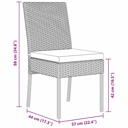 Set da Pranzo per Giardino 5 pcs Grigio | homemem39