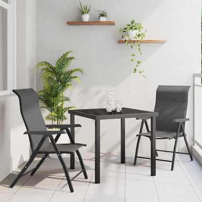 Set da Pranzo per Giardino 3 pcs Grigio Poly Rattan - homemem39