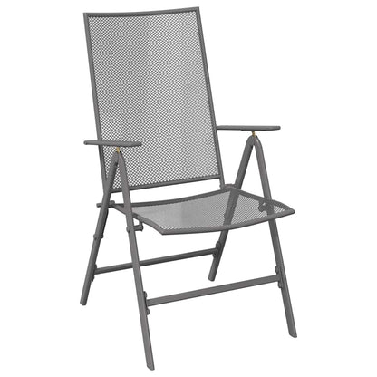 Set da Pranzo per Giardino 3 pcs Antracite Acciaio - homemem39