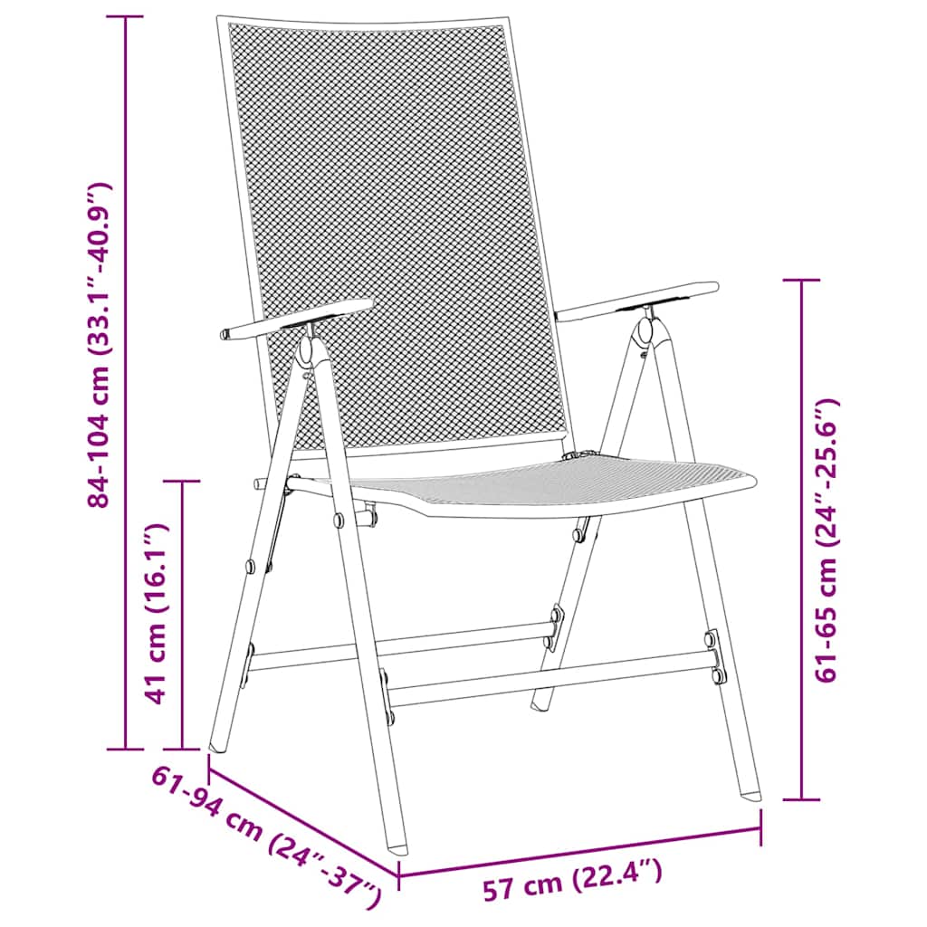 Set da Pranzo per Giardino 5 pcs Antracite | homemem39