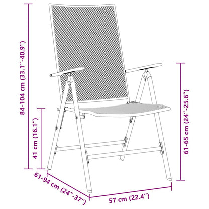 Set da Pranzo per Giardino 5 pcs Antracite Acciaio - homemem39