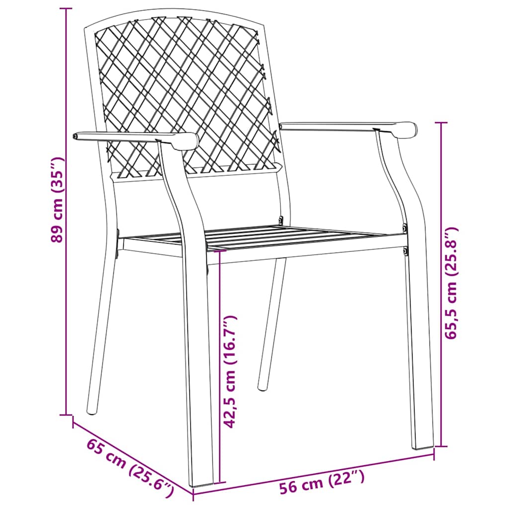 Set da Pranzo per Giardino 7 pcs Antracite | homemem39