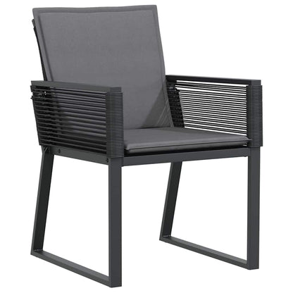 Set da Pranzo per Giardino 7 pcs Nero | homemem39