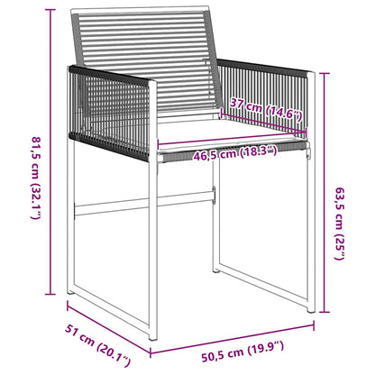 Set da Pranzo per Giardino 5 pcs Nero polyrattan | homemem39
