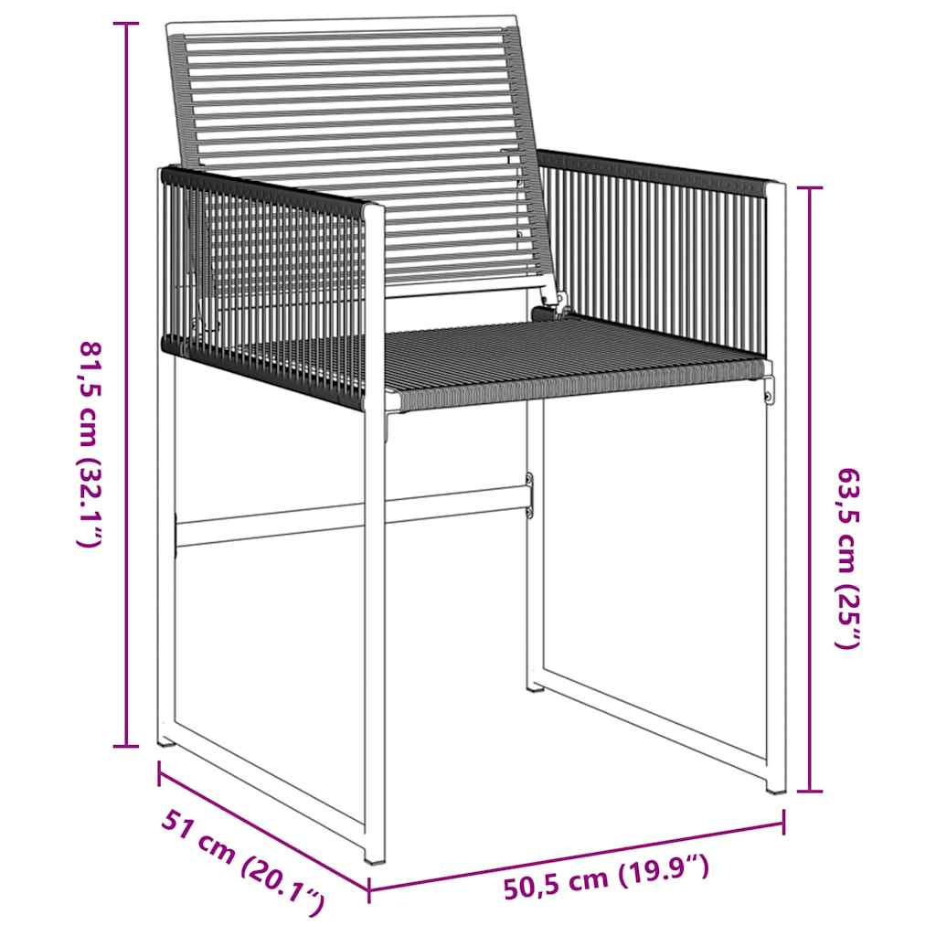 Set da Pranzo per Giardino 5 pcs Nero Poly Rattan - homemem39