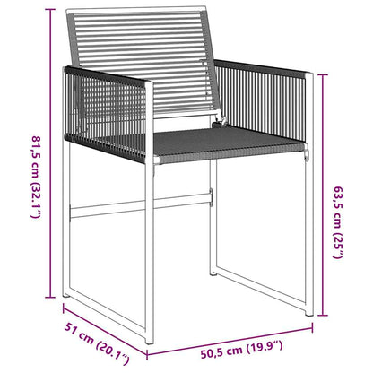 Set da Pranzo per Giardino 5 pcs Nero polyrattan | homemem39