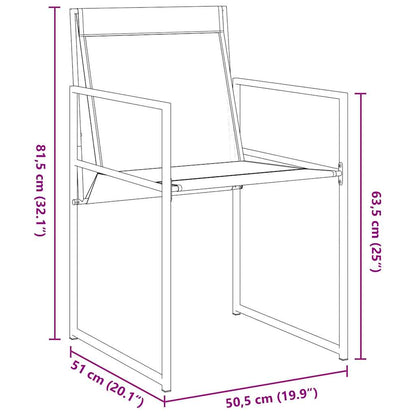 Set da Pranzo per Giardino 5 pcs Nero - homemem39
