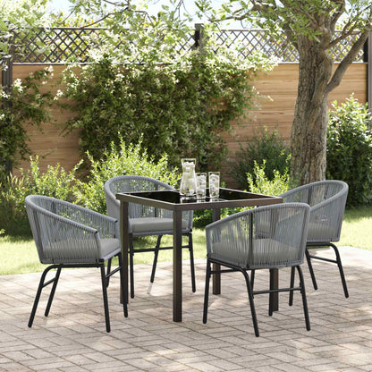 Set da Pranzo per Giardino 5 pcs Antracite
