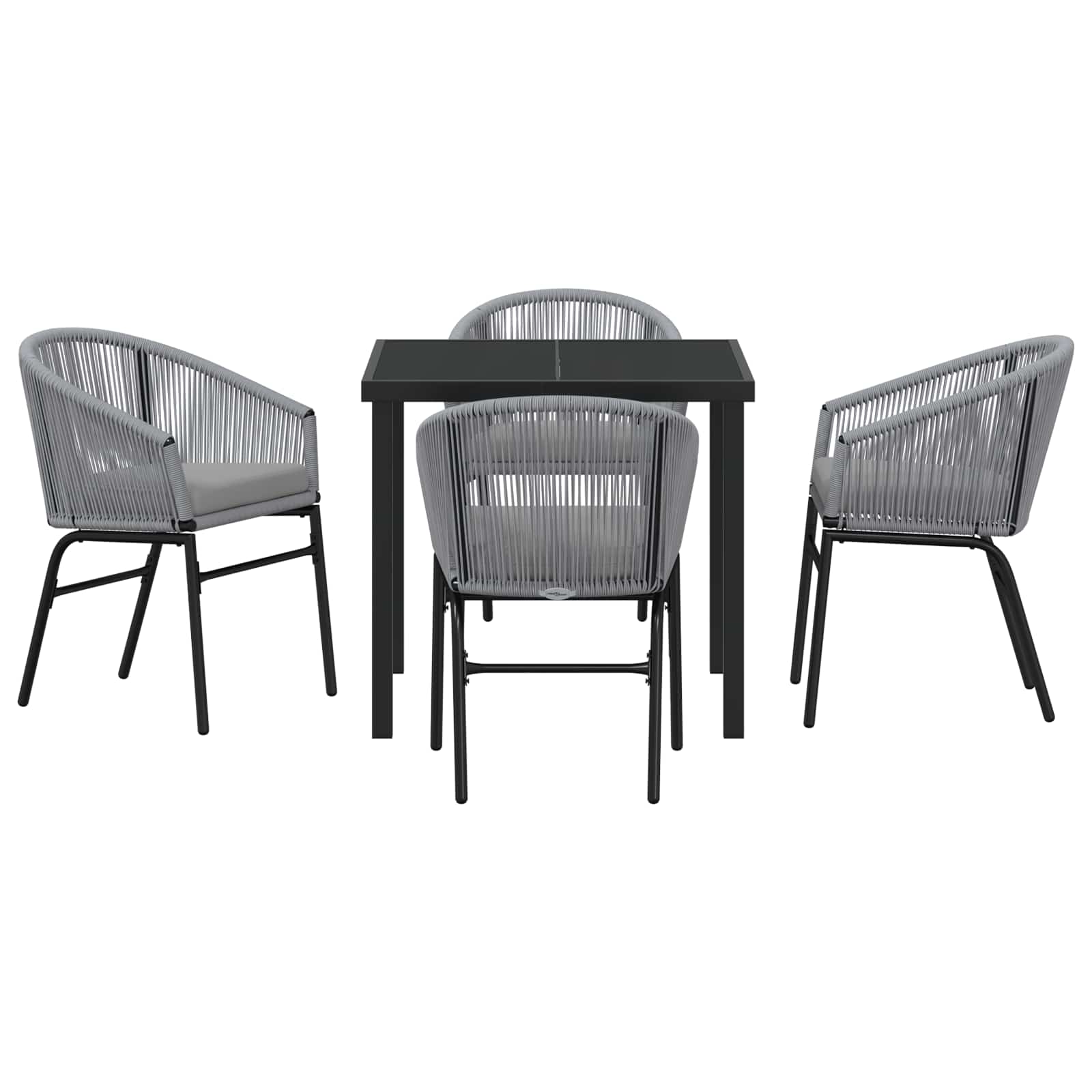 Set da Pranzo per Giardino 5 pcs Antracite | homemem39