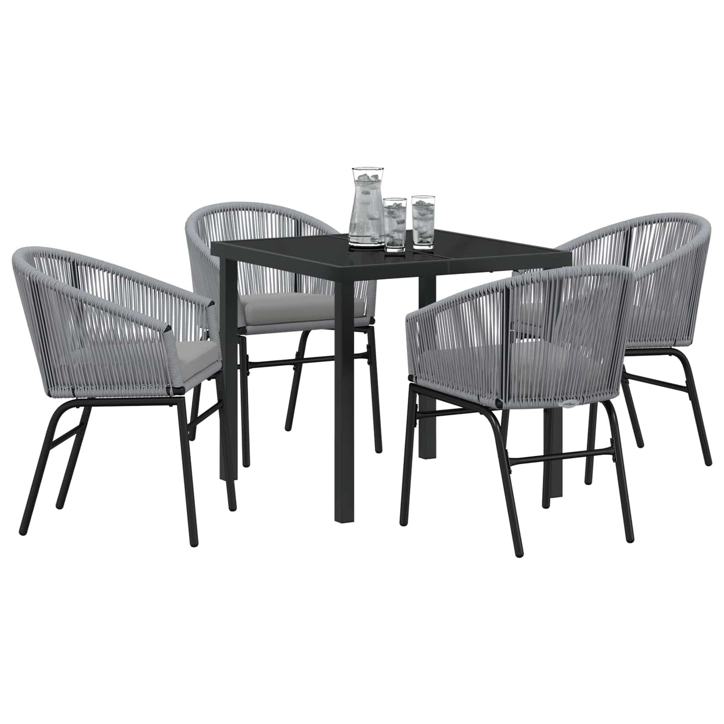 Set da Pranzo per Giardino 5 pcs Antracite | homemem39