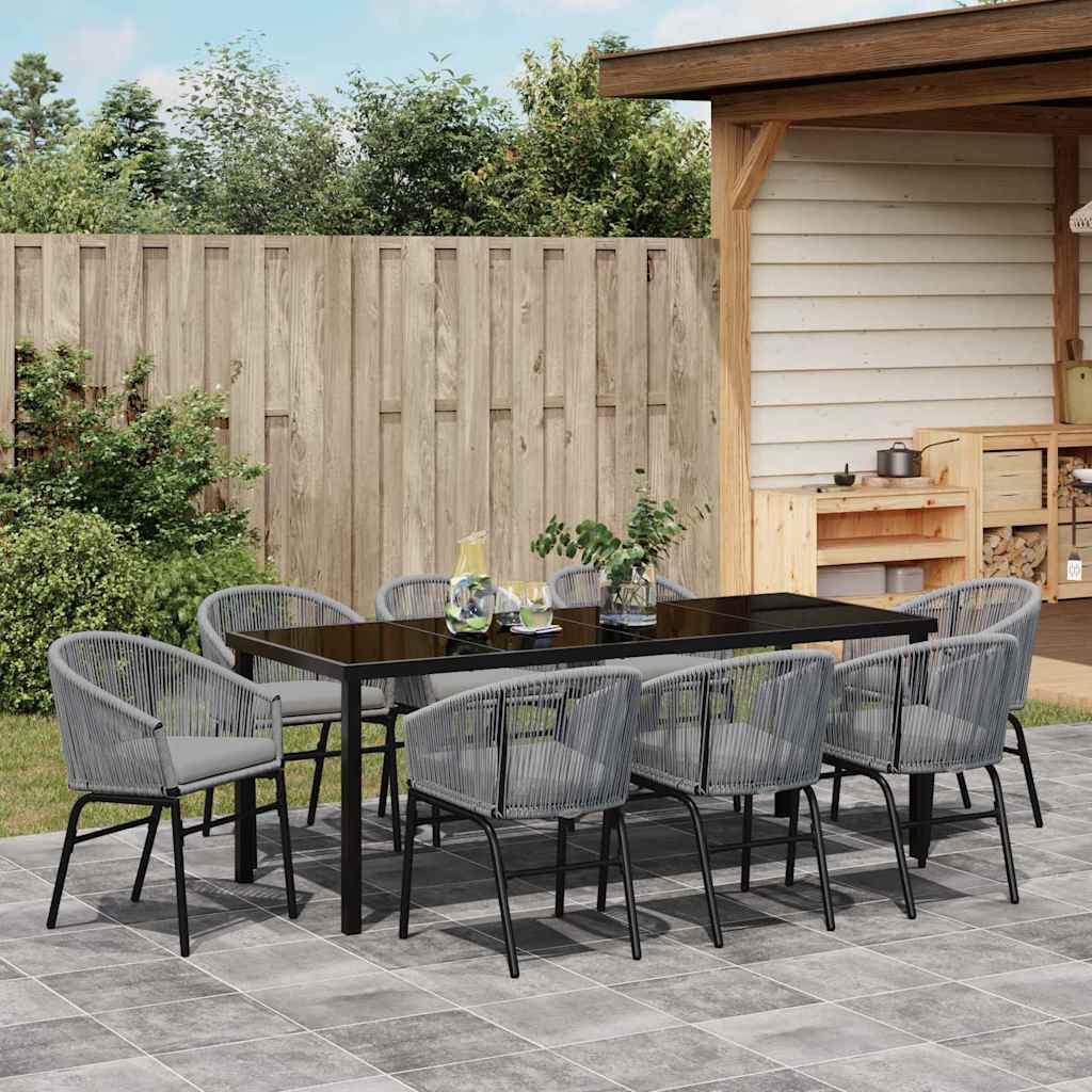 Set da Pranzo per Giardino 9 pz Antracite | homemem39