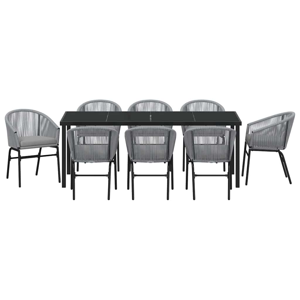 Set da Pranzo per Giardino 9 pz Antracite | homemem39