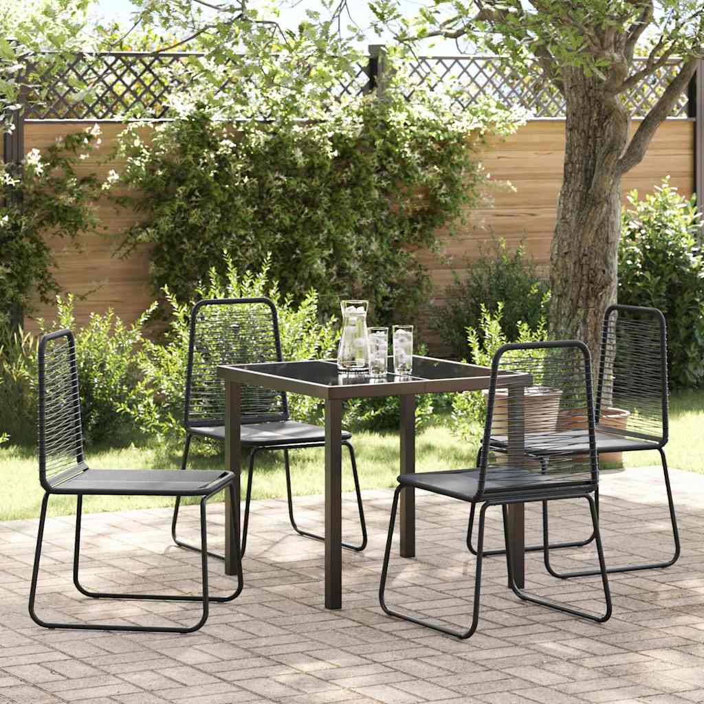 Set da Pranzo per Giardino 5 pcs Nero | homemem39