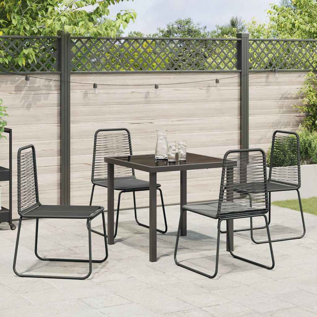Set da Pranzo per Giardino 5 pcs Nero | homemem39