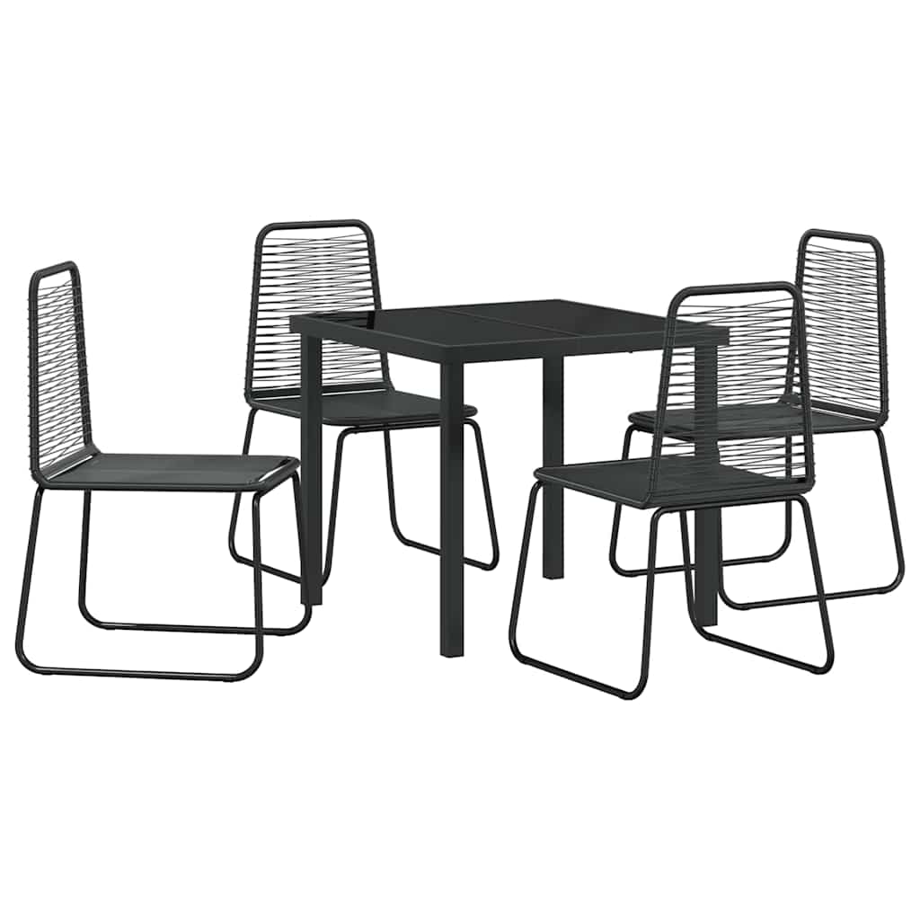 Set da Pranzo per Giardino 5 pcs Nero | homemem39