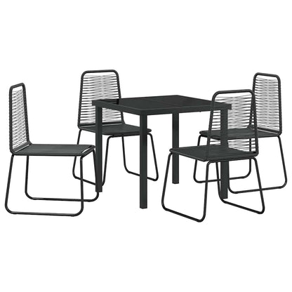 Set da Pranzo per Giardino 5 pcs Nero | homemem39