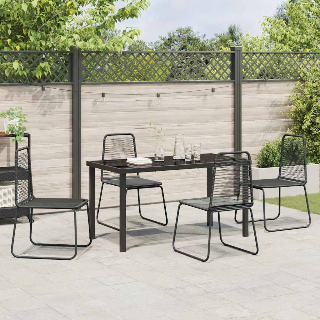 Set da Pranzo per Giardino 5 pcs Nero | homemem39