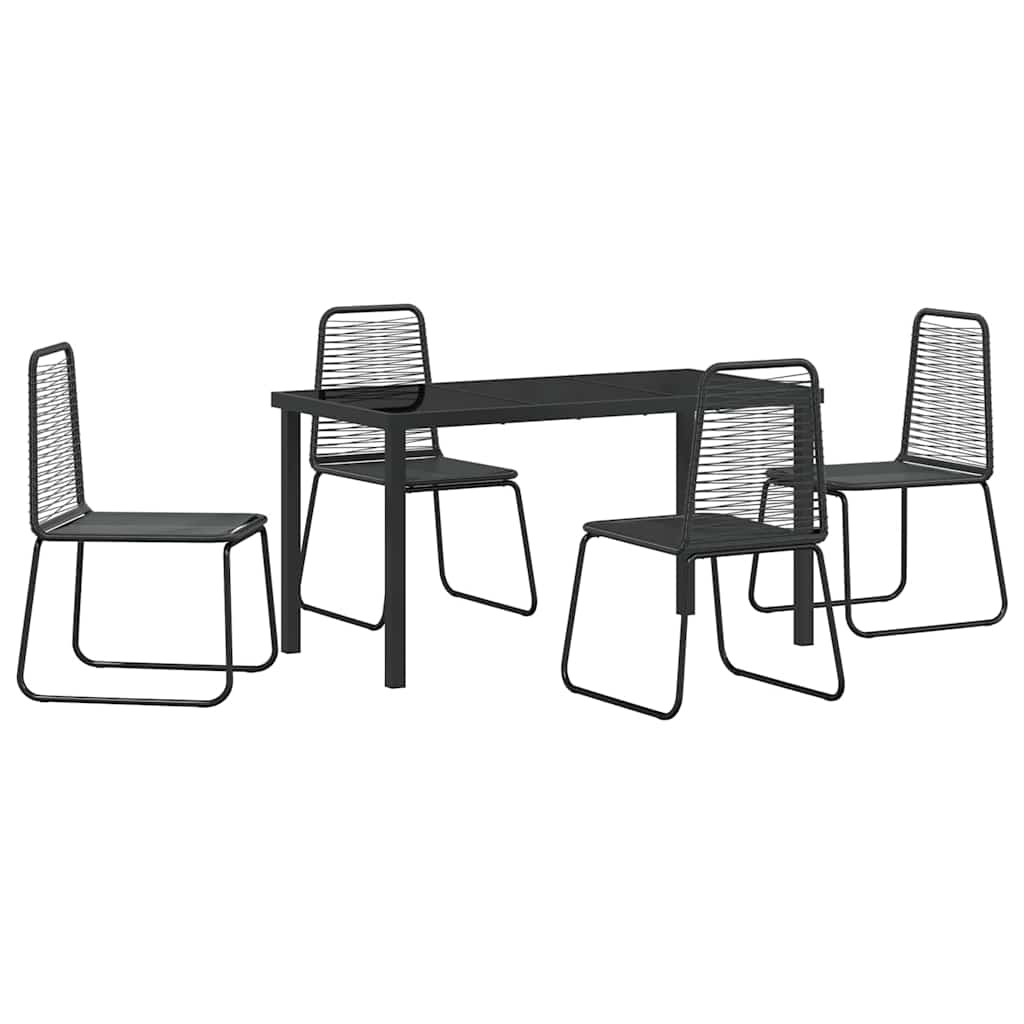 Set da Pranzo per Giardino 5 pcs Nero | homemem39