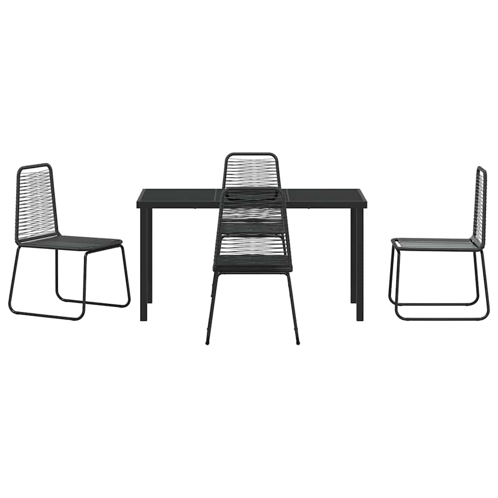 Set da Pranzo per Giardino 5 pcs Nero | homemem39