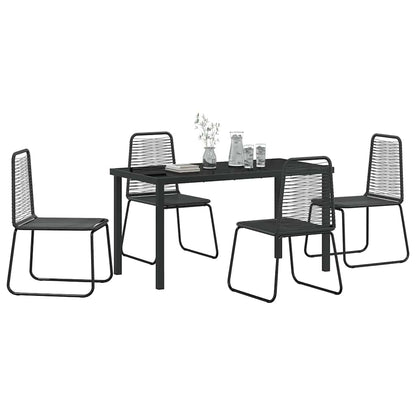Set da Pranzo per Giardino 5 pcs Nero | homemem39
