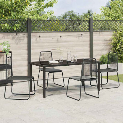 Set da Pranzo per Giardino 5 pcs Nero | homemem39