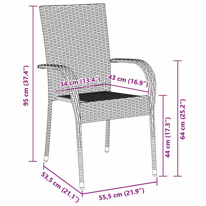 Set da Pranzo per Giardino 5 pcs Grigio | homemem39