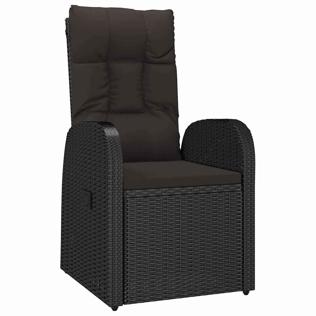 Set da Pranzo per Giardino 9 pz Nero polyrattan | homemem39