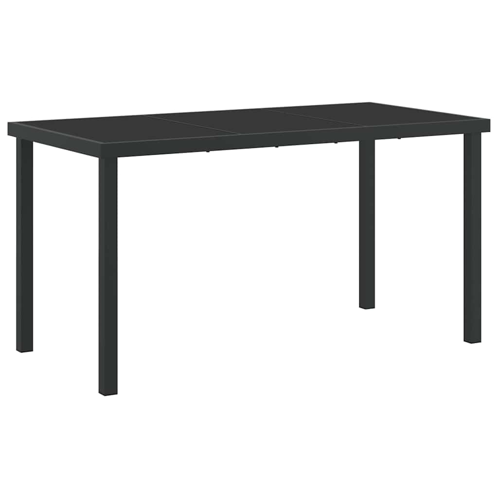 Set da Pranzo per Giardino 5 pz Grigio polyrattan | homemem39