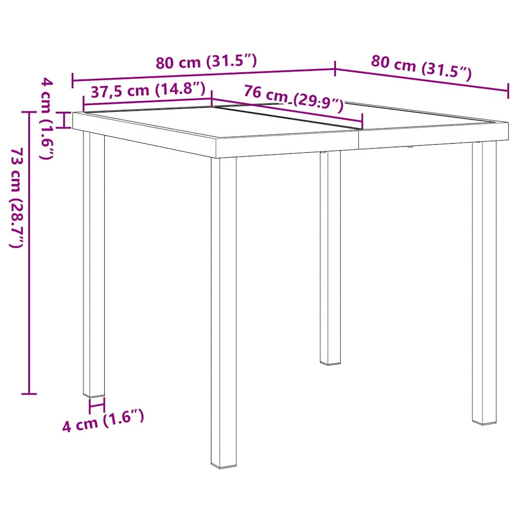 Set da Pranzo per Giardino 3 pcs Grigio polyrattan - homemem39