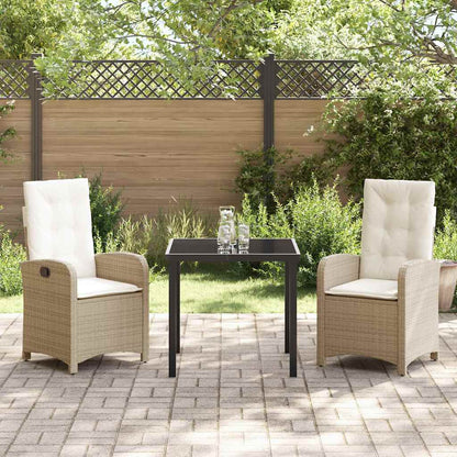 Set da Pranzo per Giardino 3 pcs Beige polyrattan - homemem39