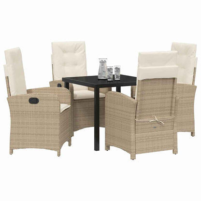 Set da Pranzo per Giardino 5 pcs Beige polyrattan - homemem39