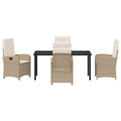 Set da Pranzo per Giardino 5 pcs Beige polyrattan - homemem39