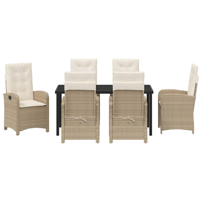 Set da Pranzo per Giardino 7 pcs Beige polyrattan - homemem39