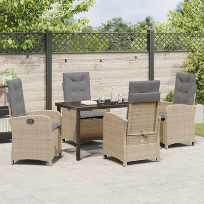 Set da Pranzo per Giardino 5 pcs Beige polyrattan - homemem39