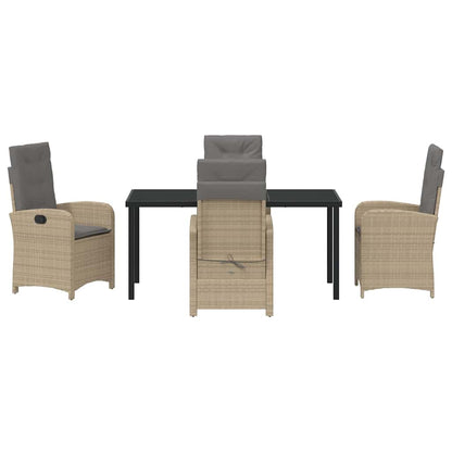 Set da Pranzo per Giardino 5 pcs Beige polyrattan - homemem39