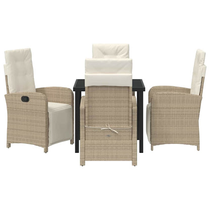 Set da Pranzo per Giardino 5 pcs Beige polyrattan - homemem39