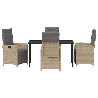 Set da Pranzo per Giardino 5 pcs Beige polyrattan - homemem39