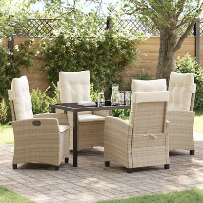 Set da Pranzo per Giardino 5 pcs Beige polyrattan - homemem39