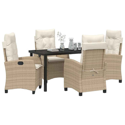 Set da Pranzo per Giardino 5 pcs Beige polyrattan - homemem39