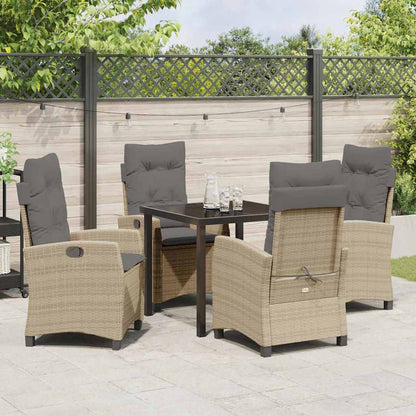 Set da Pranzo per Giardino 5 pcs Beige polyrattan - homemem39