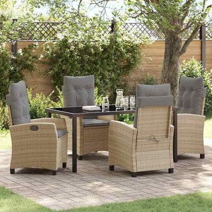 Set da Pranzo per Giardino 5 pcs Beige polyrattan - homemem39